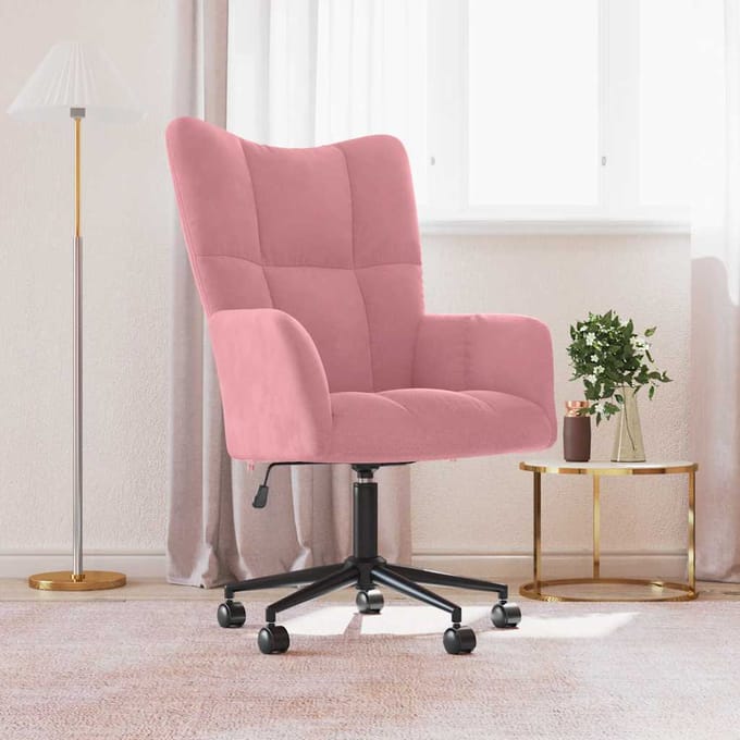 Vidaxl Fauteuil, Roze, Bekleed met Fluweel