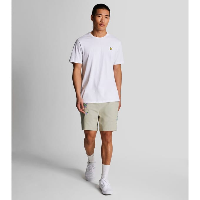 Herenbroek Lyle And Scott Thistle Club geborduurd in crème
