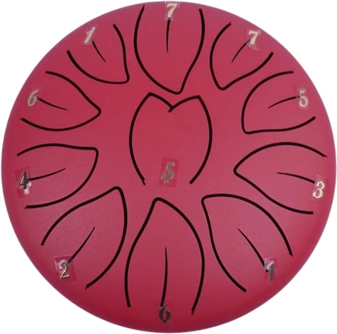 Nivard Handpan - Tongue Drum - Steel - Regen - Klankschaal - Rood