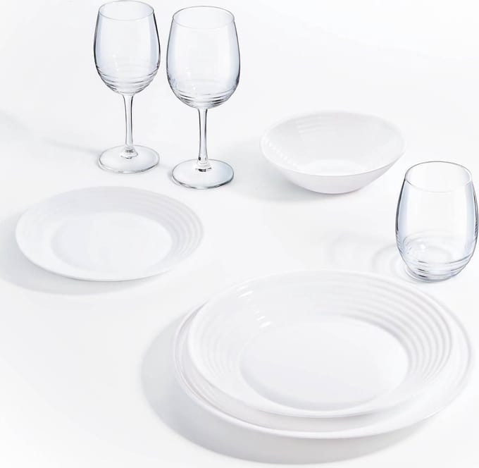 LUMINARC Harena servies met soepkom 18 stuks (soepkom 20 cm)