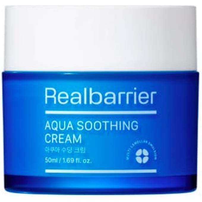 Real Barrier, Aqua Soothing Cream, 1.69 fl oz (50 ml) blue