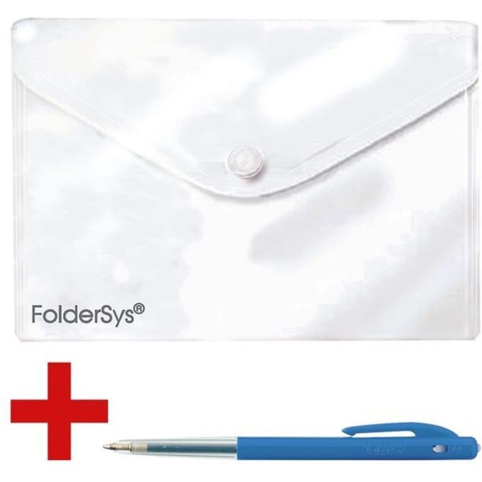 FolderSys documenthoes, A5 liggend, klittenbandsluiting, PP, kleurloos