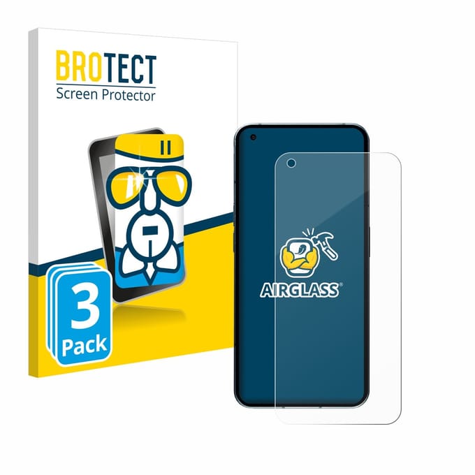 Screenprotector 3 Stuks voor Nothing Phone (1) (case-friendly) Beschermglas transparant
