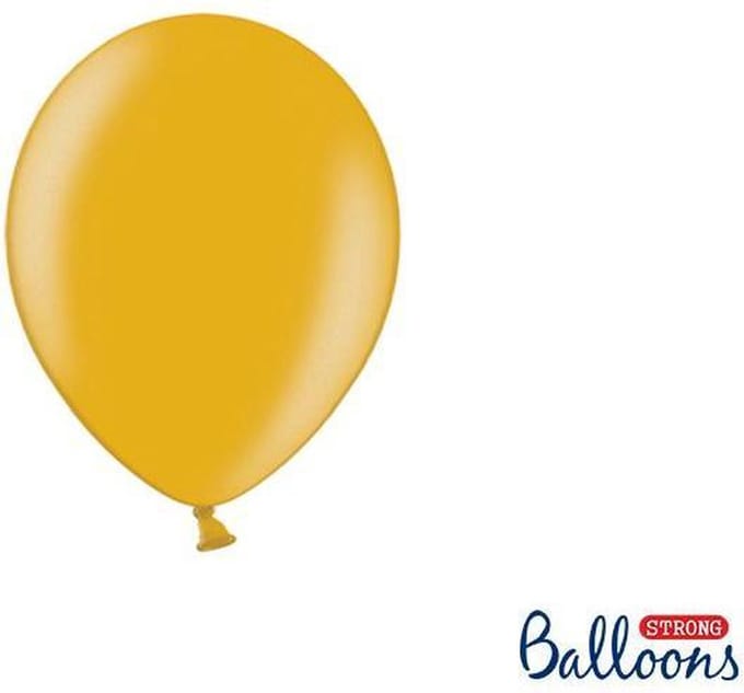 """Strong Ballonnen 12cm, Metallic goud (1 zakje met 100 stuks)"""