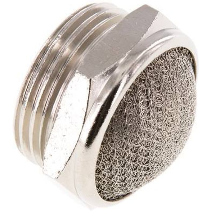 G1'' Vernikkeld Messing Compact Pneumatische Geluiddemper 1.4301 Draadgaas