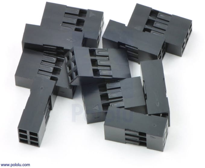 Dupont (2.54mm) 2x3 - Pin 5-Pack Crimp Connector Housing: Pololu-1911