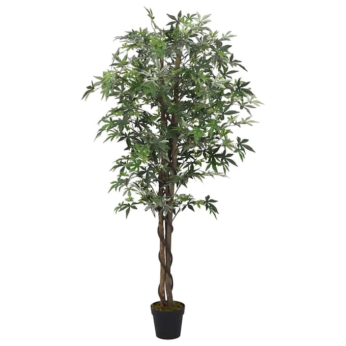 vidaXL Kunstplant esdoornboom 224 bladeren 80 cm groen