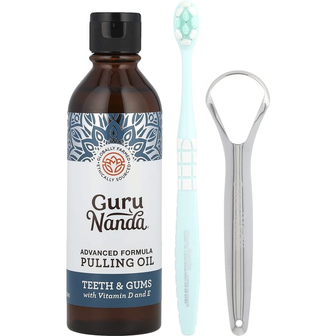 GuruNanda, Advanced Formula Pulling Oil, Teeth and Gums, 3 Count