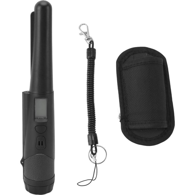 Metaaldetector Pinpointer IP66 Waterdicht Handheld Pin Pointer Staaf met LCD-scherm voor Schat zwart