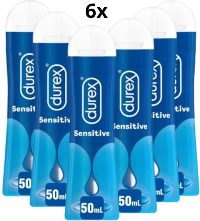 Durex Glijmiddel - Play Sensitive - Waterbasis - 50ml x6 - Voordeelverpakking