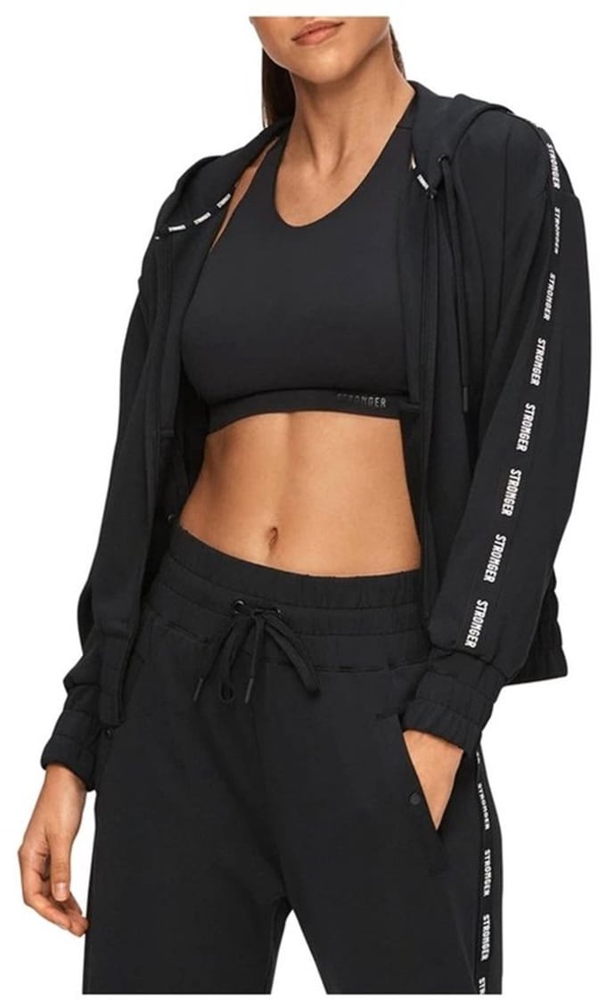 Stronger - Smash Tracksuit Jacket - Sportjas - Dames - Zwart - Maat S