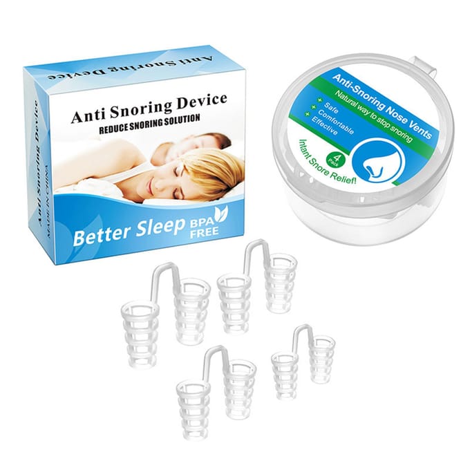 4PCS/Set Anti Snurk Neusklem Siliconen Snurk Oplossing Apparaat Slaaphulp Neusverwijdende Middelen transparant