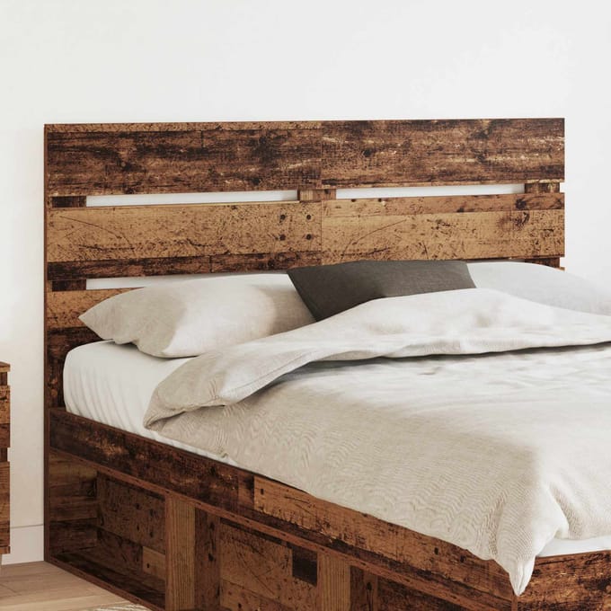 vidaXL - Hoofdbord - Oudhout - Bewerkt - hout