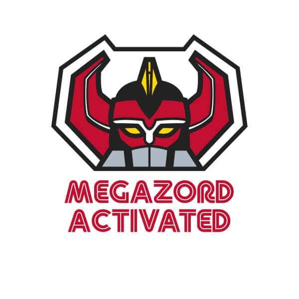 Power Rangers Megazord Activated Unisex T-Shirt - Wit / Rood Ringer - M