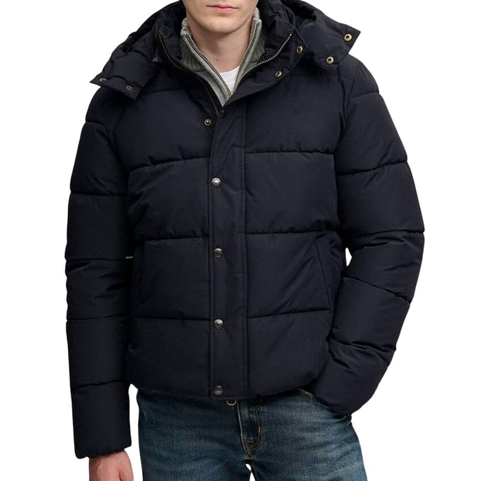 Superdry Premium Hood Puffer Jas Heren - Maat S