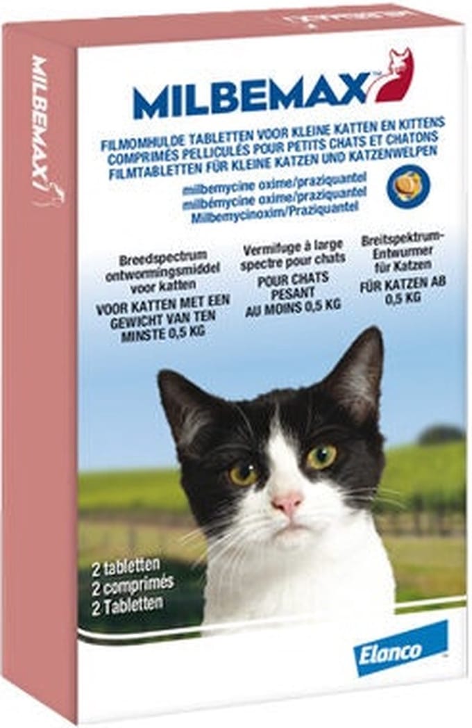 Milbemax - kleine kat en kittens - 8 tabletten