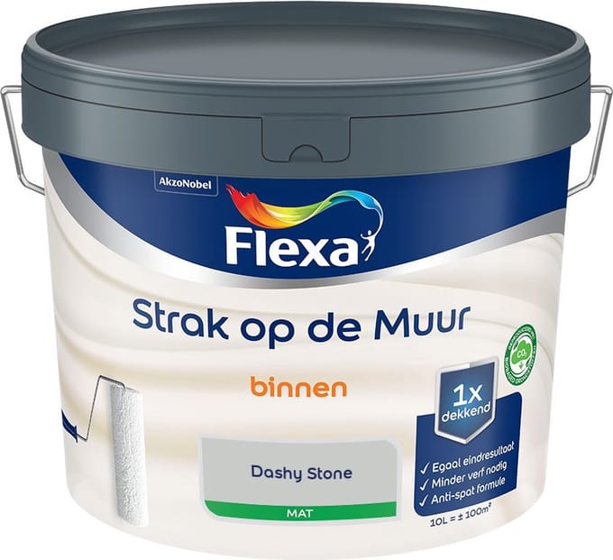 Flexa - Strak Op De Muur Binnen Mat - Dashy Stone - Mengverf - 10 L