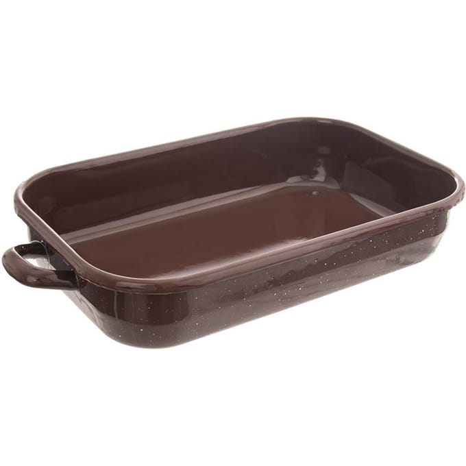 Brytfanna Geëmailleerd Rechthoekig Bruin 2.2 L, 34X18.5X6.5 Cm