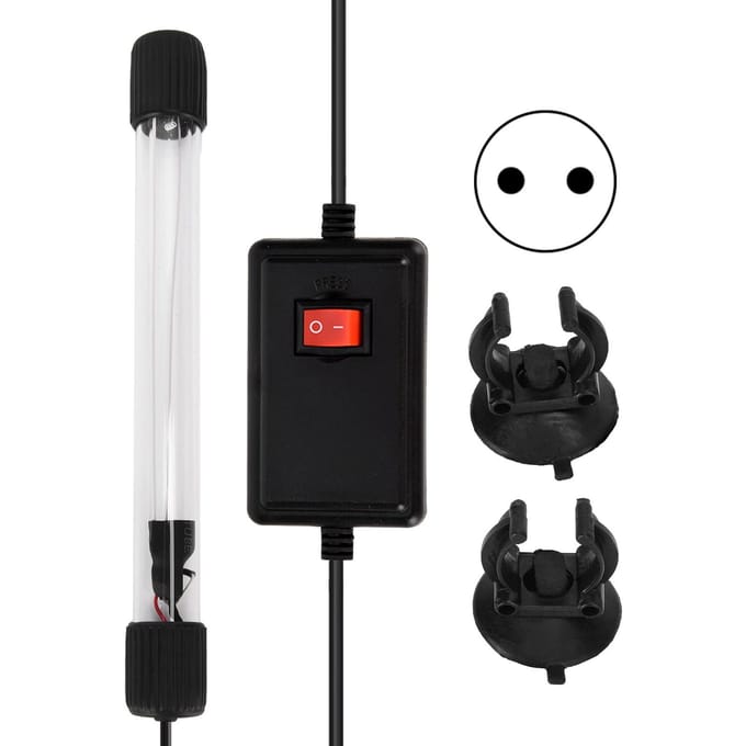 Aquariumlamp UV Ultraviolette Sterilisatie Algenverwijdering Duiken Visvijver Aquariumlamp US Stekker 110V white
