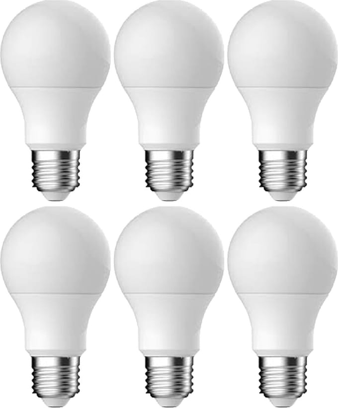 Energetic E27 LED Lamp - 9.6W 2700K 1055lm 230V - LED Verlichting - LEDBulb A60 - Warm Wit - Per doos à 6 stuks