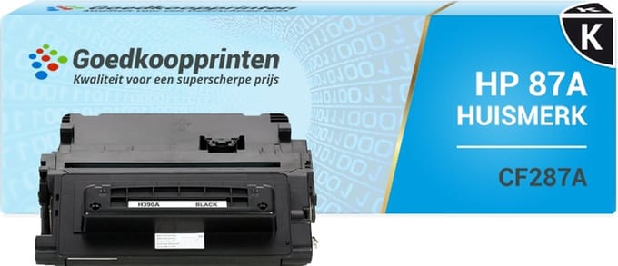 Huismerk HP 87A toner / HP CF287A toner Zwart (9.000 afdrukken)