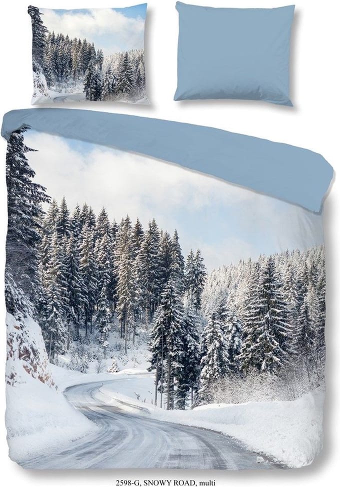 Flanel -Dekbedovertrek Snowy  240 x 200/220 cm + 2 kussenslopen
