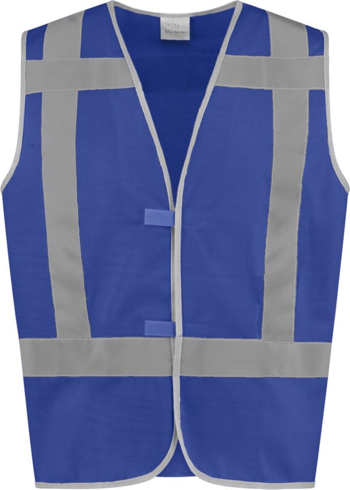 Veiligheidsvest 100% polyester korenblauw maat S-M
