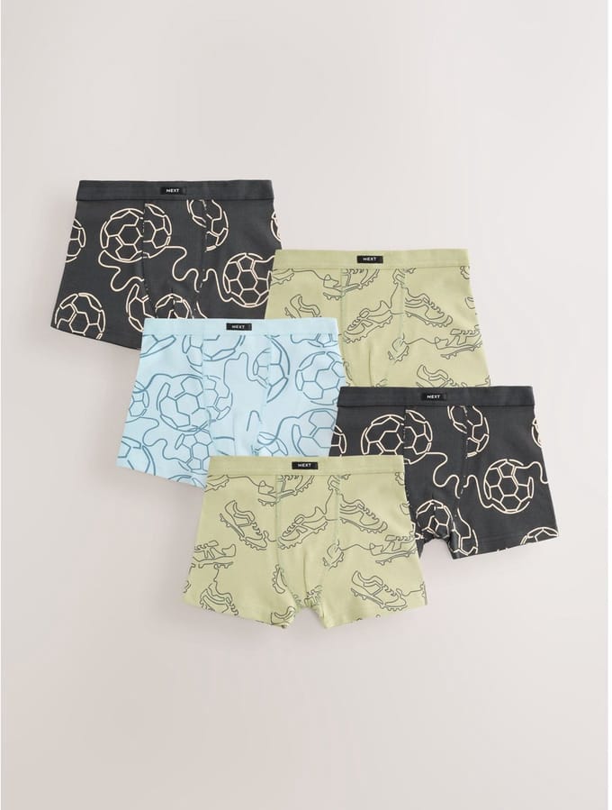 Next - Jongens - Set van 5 herenslips met zachte tailleband - Groen