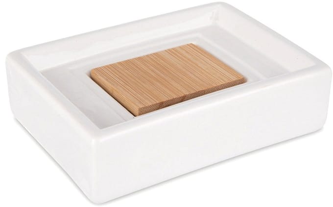 Zeepbakje Dolomiet Houten Wit - Zeephouder - Zeepschaaltje - Zeepschaal