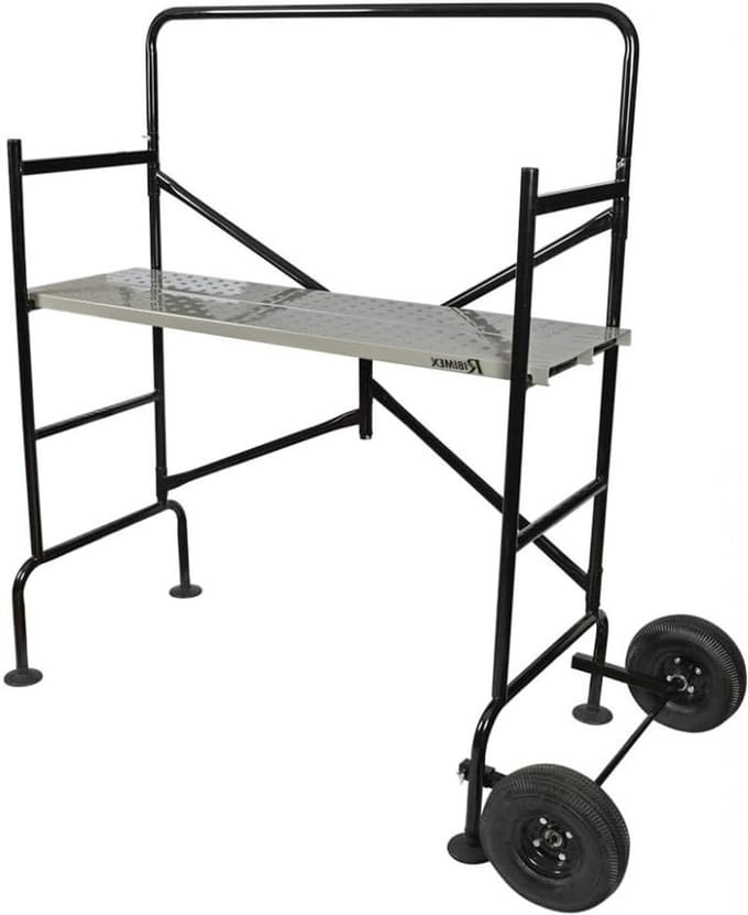 Inklapbare Steiger - Werkplatform Metaal - Huis Klussen - Verstelbare Poten - 3 Meter Hoog