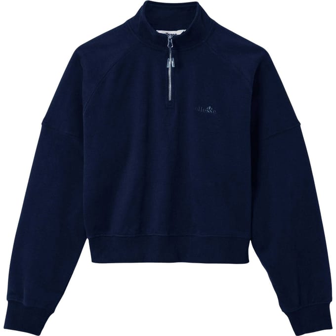 Ellesse Dames Carrera Quarter Zip Sweatshirt (Marineblauw)