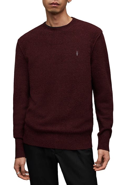 AllSaints Statten Crew Mars Red Taglia: XXL | Maglioni a maglia Outlet | Uomo | Rosso