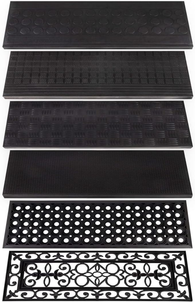 Antislip Rubberen Trapmatten Set van 5 Waterdicht voor Binnen en Buiten