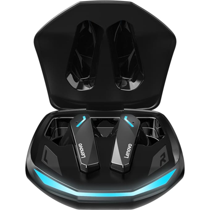 Lenovo thinkplus GM2 Pro BT Gaming Koptelefoon Draadloze Oordopjes BT 5.3 360° Surround Dual Mode Geluid zwart