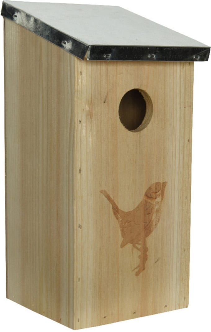 Decoris  Vogelhuisje - Vogelhuisje specht -  12x 13,50 x 26 cm
