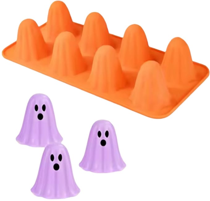 Siliconen Halloween Spook mal - 8 Spoken - Bonbonvorm Vorm - Bakvorm