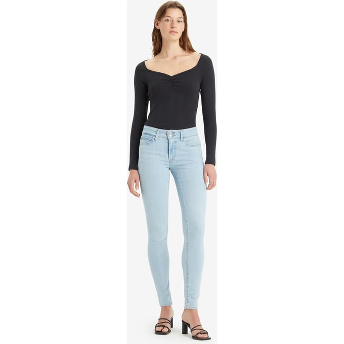 Levi's 711 Double Button Soho Azure Mood Größe: W29L30 | Skinny Pants Outlet | Damen | Blau