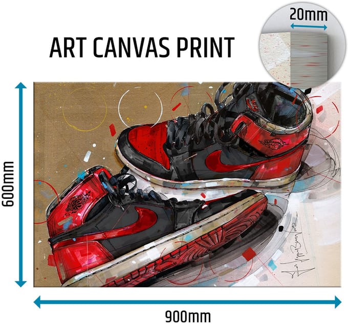 Sneaker canvas 1984 banned bred 90x60 cm