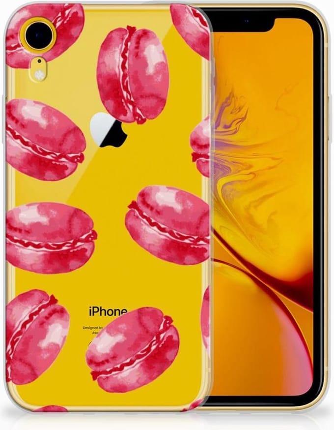 Apple iPhone Xr Siliconen Case Pink Macarons