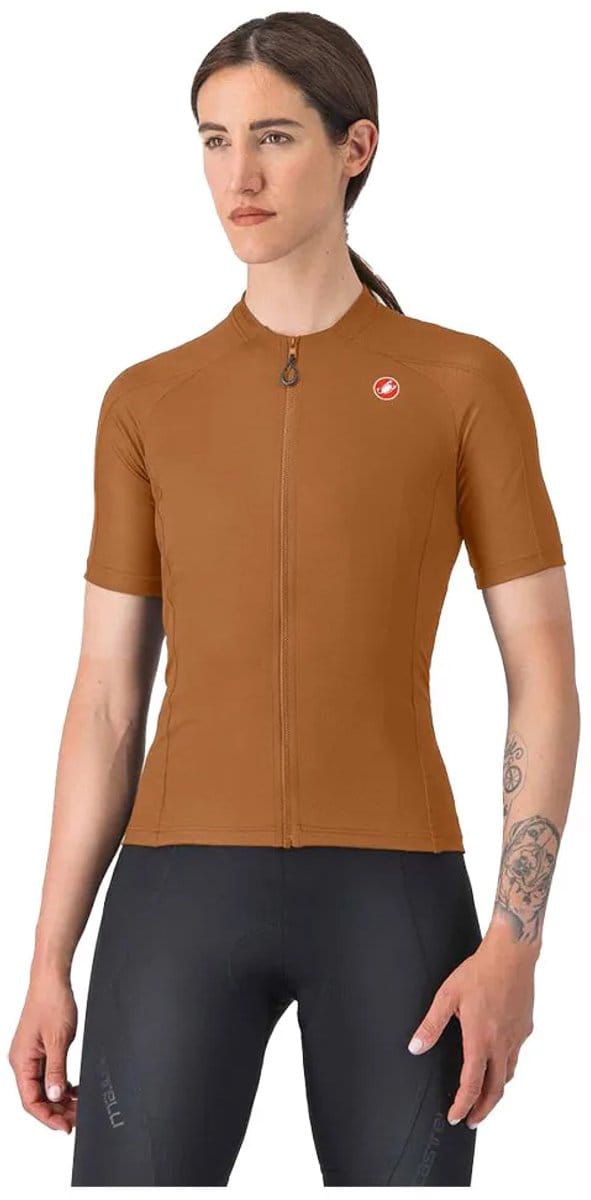 Castelli Libera 2 Korte Mouw Wielertrui Bruin L Vrouw