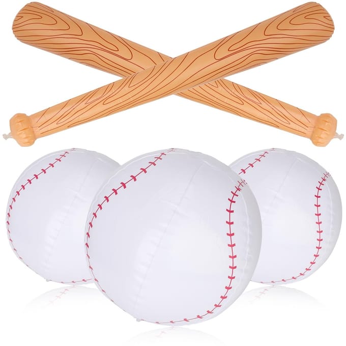 3 - Dailygoods- Honkbalset Inclusief 2 Opblaasbare Knuppels