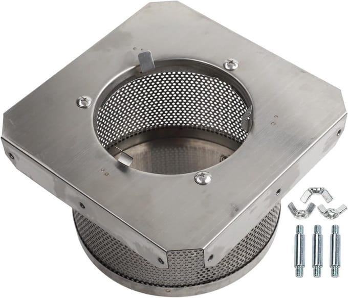 Terrasverwarmer Onderdeel - Warmtebehoud Component - Terras Verwarming - Roestvrij Staal - 18cm Diameter - Zilverkleurig