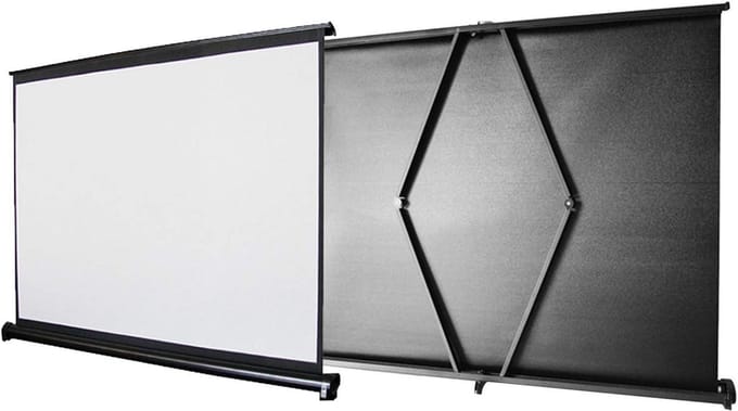 Tafelprojectiescherm - Oprolbaar scherm - Thuisbioscoop - Vlamvertragend - 50 inch 16:9 - Wit