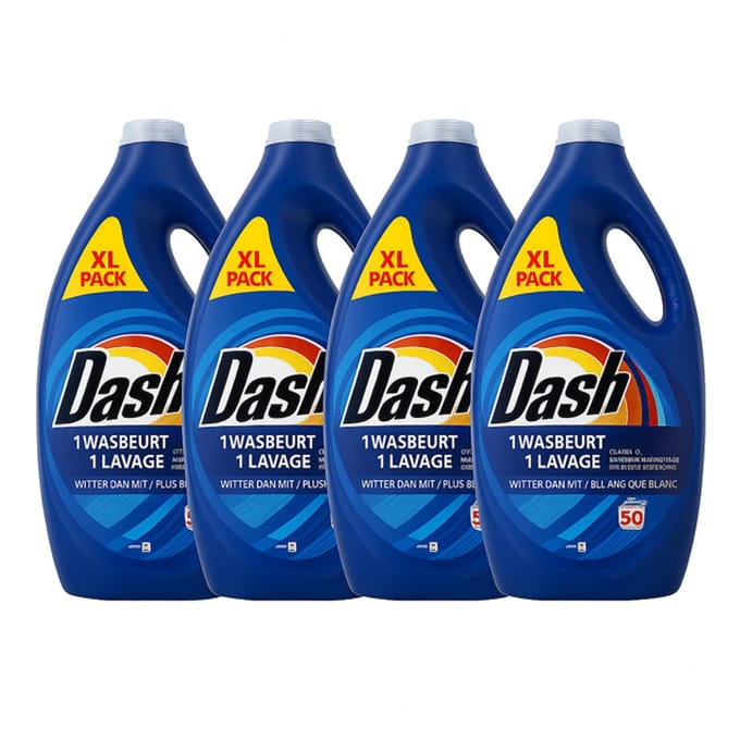 Dash wit Vloeibaar Wasmiddel - 4x50 wasbeurten - 2250ml