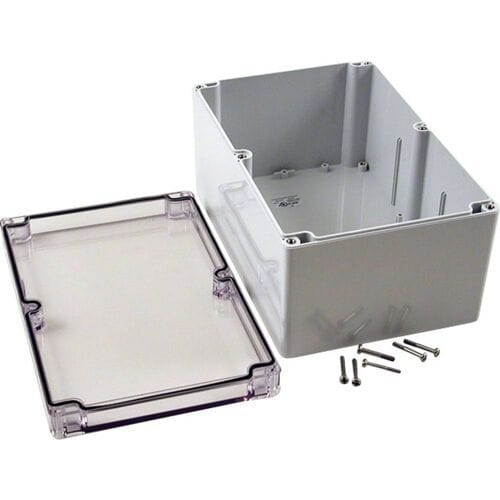 Hammond Electronics 1554VB2GYCL Universele behuizing 240 x 160 x 120 Polycarbonaat Grijs, Helder 1 stuk(s)