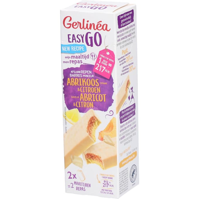 Gerlinea Easy Go Afslank Maaltijdrepen Abrikoos Citroen 2x58g