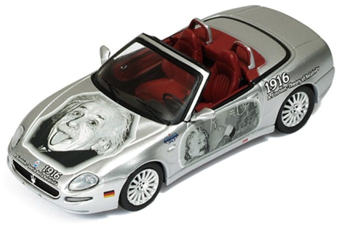 Modelauto Maserati Spyder Cambiocorsa 2002 silver 'Einstein' - Schaal 1:43