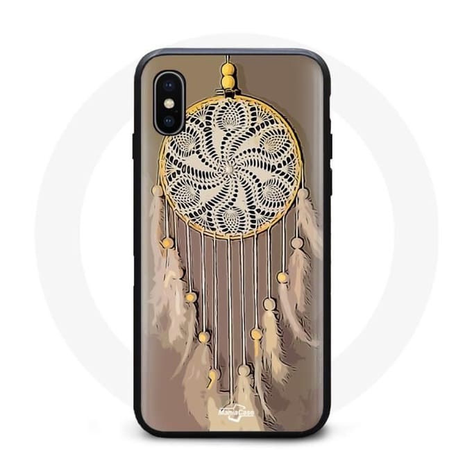 Coque Iphone XS max Attrape rêve en forme de couleur café