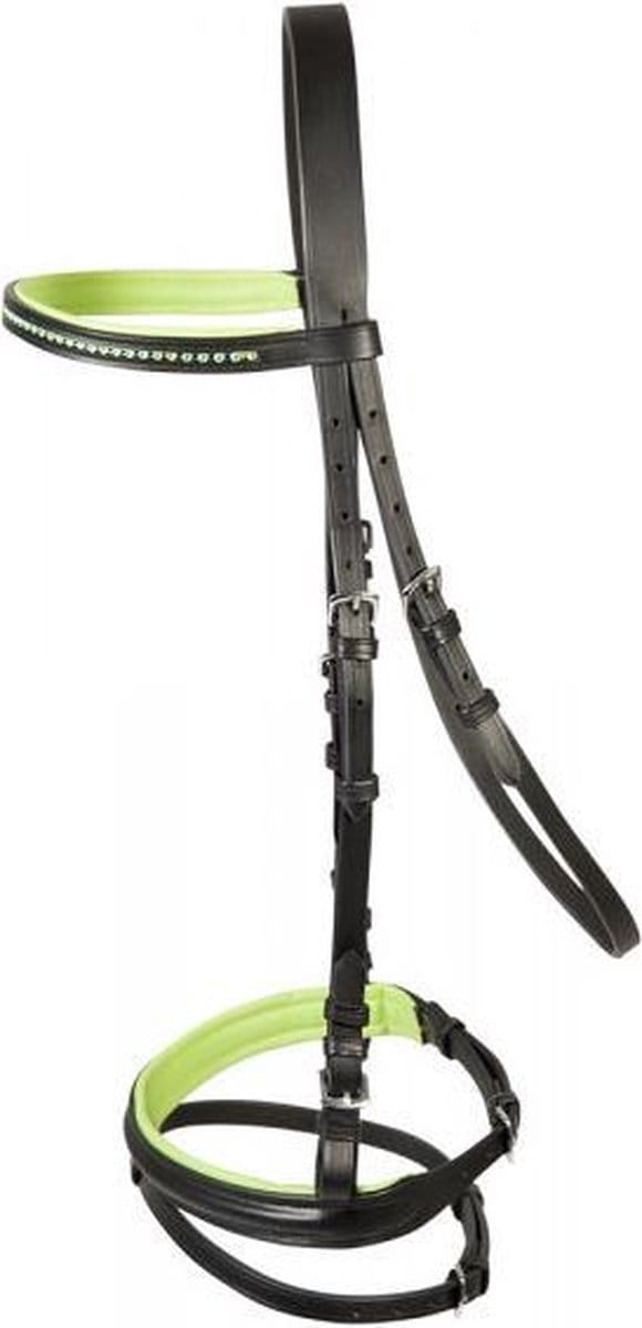 PFIFF trenshoofdstel ´Staines´ COB Zwart-groen