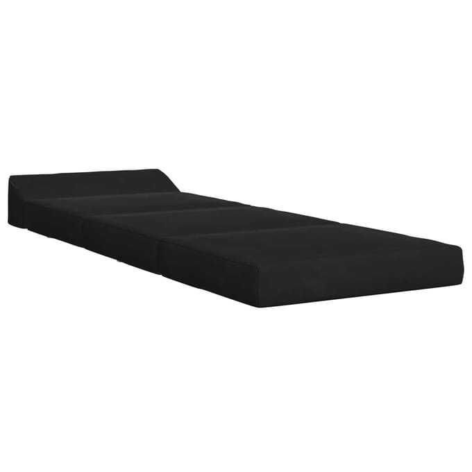 vidaXL - Vouwbare - Sofa - Bed - Zwart - 70 - x - 60 - x - 49 - cm - Fluweel